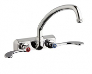 Chicago Faucets W4W-L9E1-317ABCP Workboard Faucet, 4'' Wall